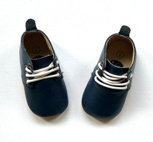 Joie Oxfords Amrin Blue soft sole leather baby shoes for first walkers