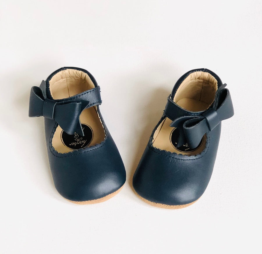 Sweet Mary Janes Amrin Blue - Soft Soles - Harper & Hedgie