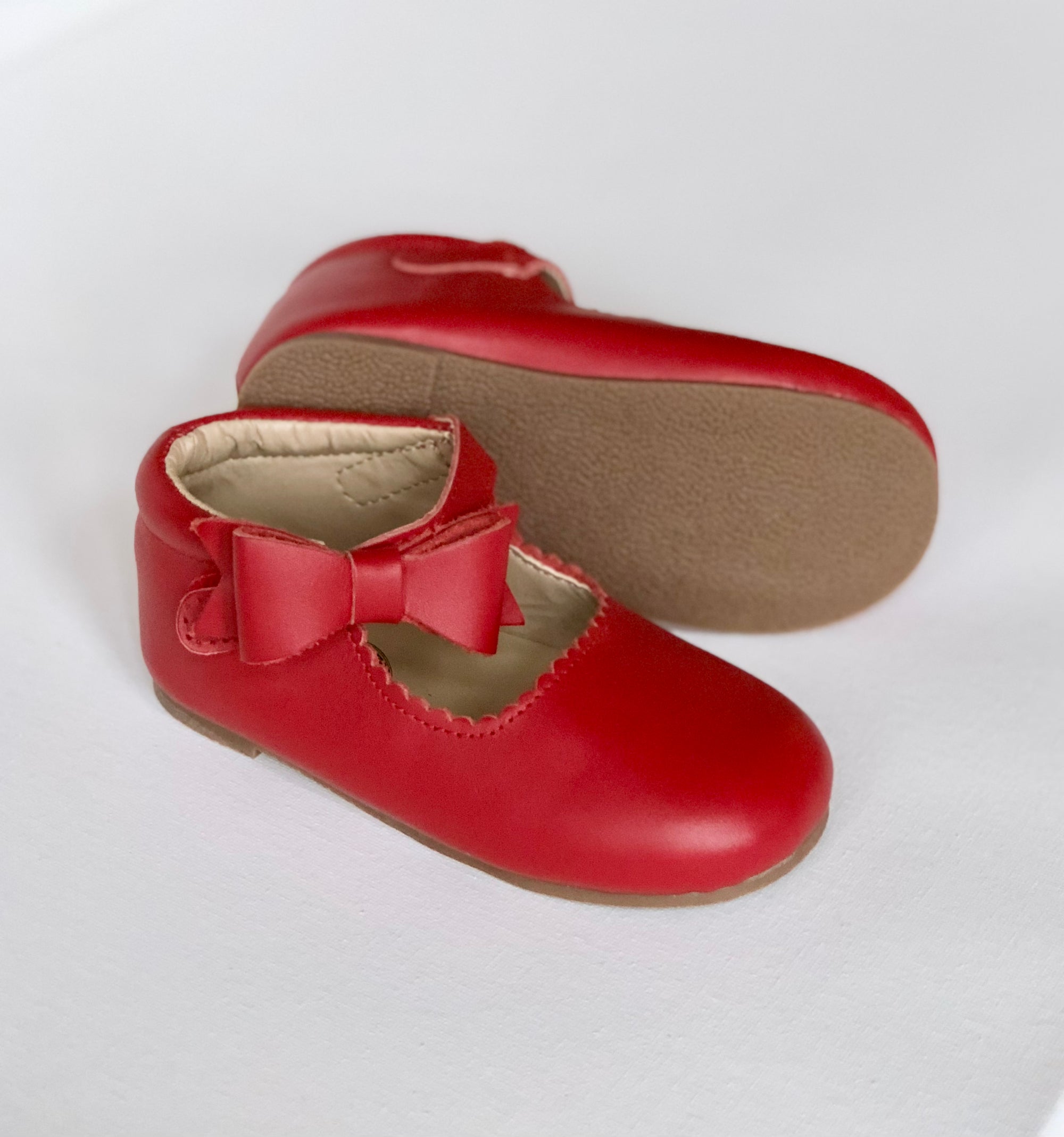 Sweet Mary Janes Poppy Red - Hard Soles