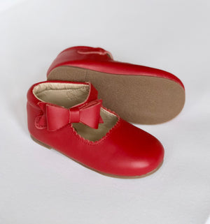 Sweet Mary Janes - Poppy Red - Hard Soles