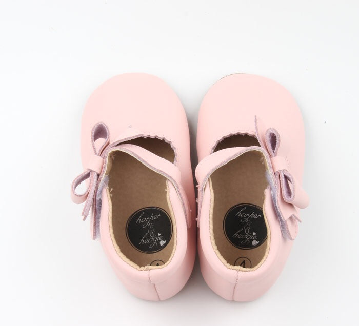 Pink Mary Janes Baby Shoes | Vintage Leather First Walkers